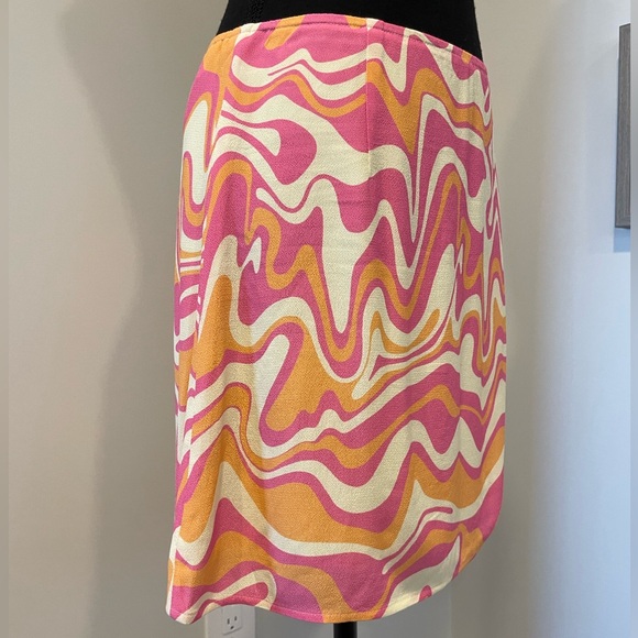 Never Worn! Aritzia Sun•deh Psychedelic Mini Skirt with Slit - Picture 2 of 10
